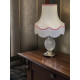 Cream and Pink Scalloped Fabric Lampshades