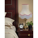 Cream and Pink Scalloped Fabric Lampshades