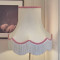 Cream and Pink Scalloped Fabric Lampshades