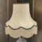 Cream and Black / Gold Scalloped Fabric Lampshades