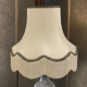 Cream and Black / Gold Scalloped Fabric Lampshades