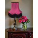Fuchsia Pink and Black Fabric Lampshades