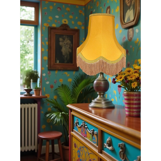 Gold Fabric Lampshade