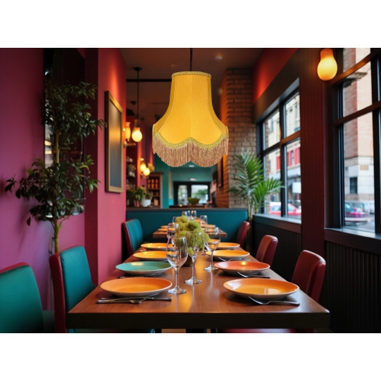 Gold Fabric Lampshade