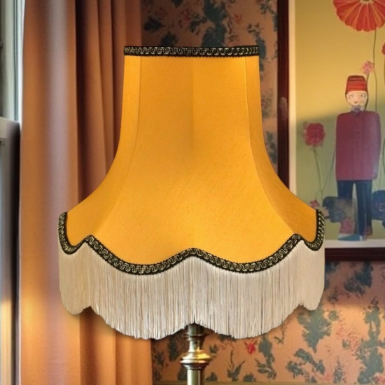 Gold and Black Fabric Lampshades Gold and Black Fabric Lampshades