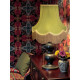 Olive Green and Gold Fabric Lampshades
