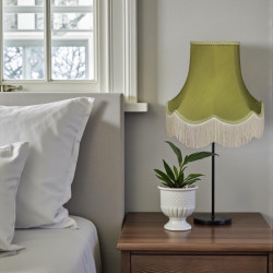 Olive Green Fabric Lampshades