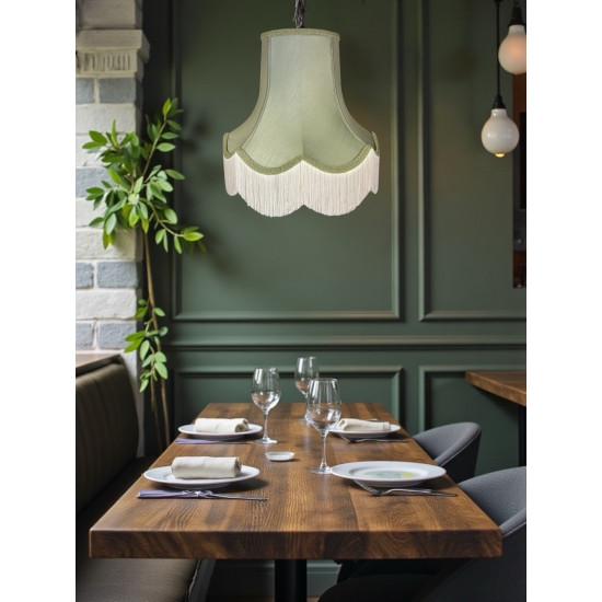 Sage Green Fabric Lampshades