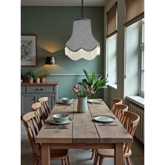 Flint Grey Fabric Lampshades
