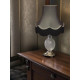 Pewter Grey and Black Fabric Lampshade