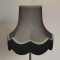 Pewter Grey and Black Fabric Lampshade