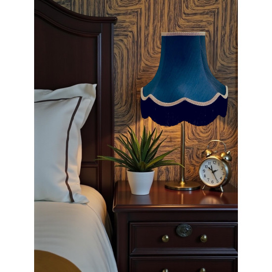 Navy Blue, Grey and Black Fabric Lampshades