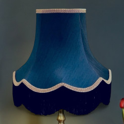 Navy Blue, Grey and Black Fabric Lampshades