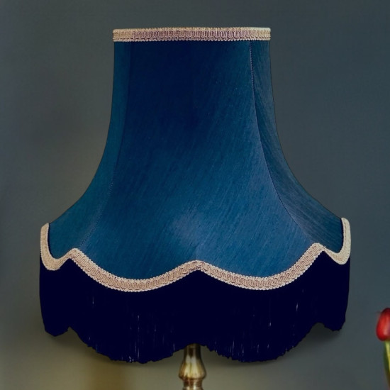 Navy Blue, Grey and Black Fabric Lampshades