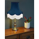 Navy Blue and Cream Fabric Lampshade
