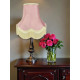 Pink and Cream Fabric Lampshades