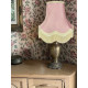 Pink and Cream Fabric Lampshades