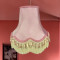 Pink and Cream Tassel Scalloped Fabric Lampshades