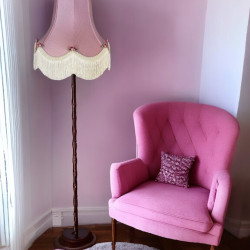 Pink Rose Scalloped Fabric Lampshades