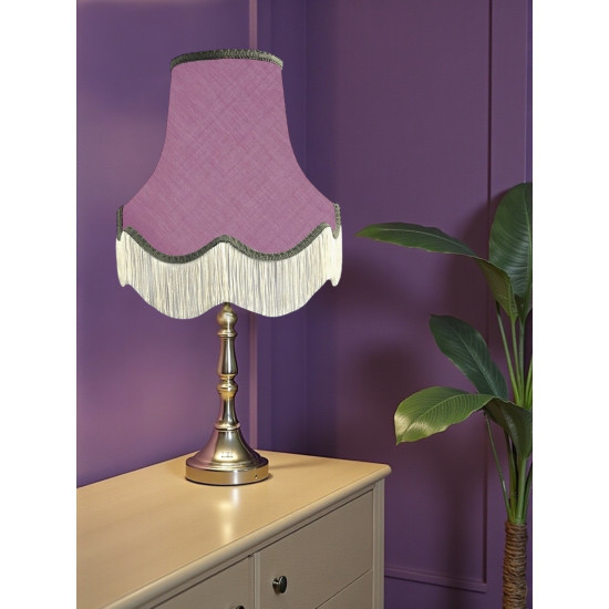 Wisteria Purple and Grey Fabric Lampshades