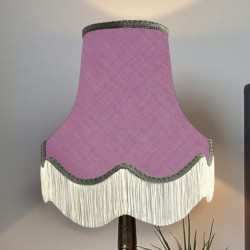 Wisteria Purple and Grey Fabric Lampshades