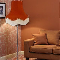 Terracotta Orange Fabric Lampshades