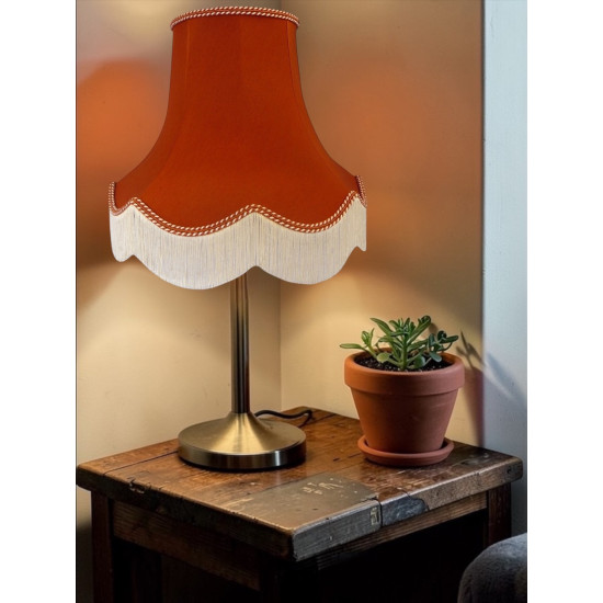 Terracotta Orange Fabric Lampshades