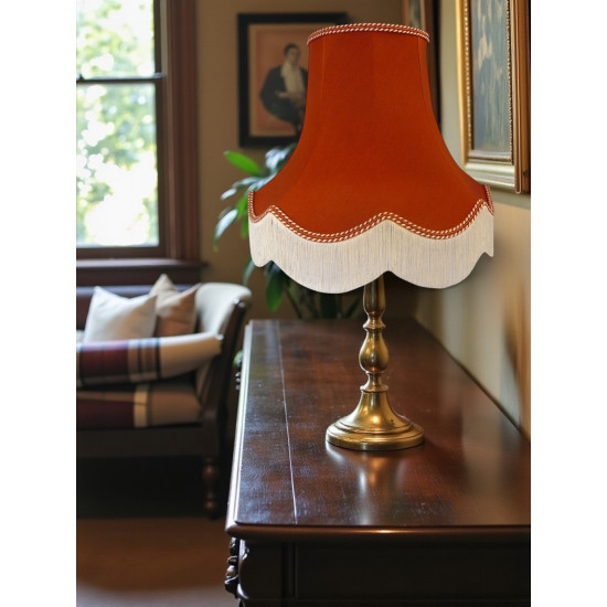 Terracotta Orange Fabric Lampshades