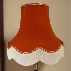 Terracotta Orange Fabric Lampshades