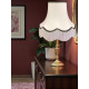 White and Black Fabric Lampshades