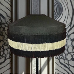 Black and Cream Art Deco Tiffany Lampshades