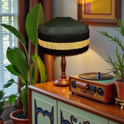 Black and Gold Art Deco Tiffany Lampshades