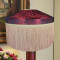 Paisley Jacquard Red and Gold Gathered Tiffany Lampshade
