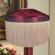 Paisley Jacquard Red and Gold Gathered Tiffany Lampshade