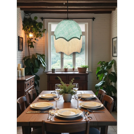 William Morris Bluebell Green Parachute Dome Lampshade