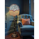 William Morris Golden Lily Jewel Burgundy Parachute Dome Lampshade