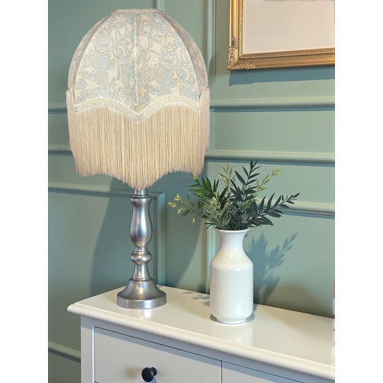 William Morris Golden Lily Pool Blue Parachute Dome Lampshade