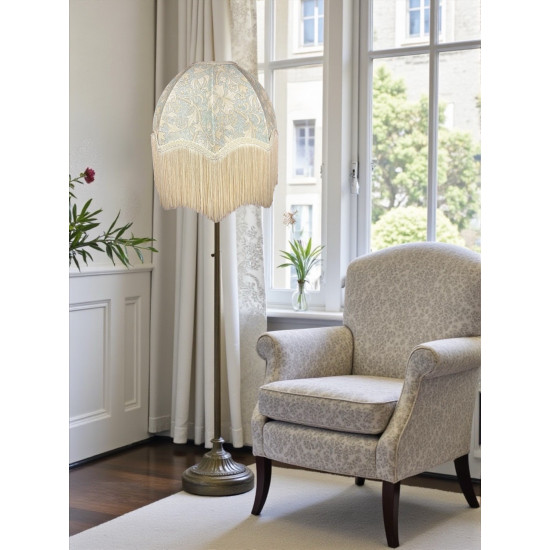 William Morris Golden Lily Pool Blue Parachute Dome Lampshade