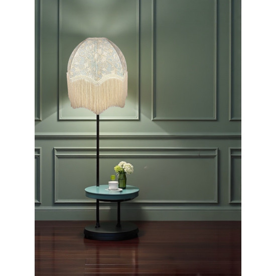 William Morris Golden Lily Pool Blue Parachute Dome Lampshade