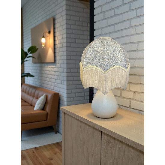 William Morris Larkspur Azure Cream Parachute Dome Lampshade