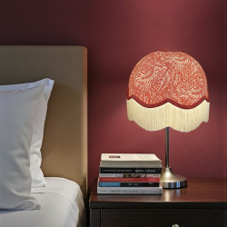 William Morris Larkspur Crimson Cream Dome Lampshade