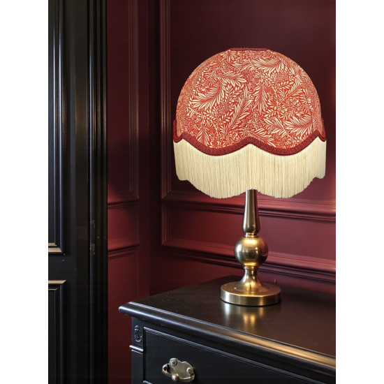 William Morris Larkspur Crimson Cream Dome Lampshade
