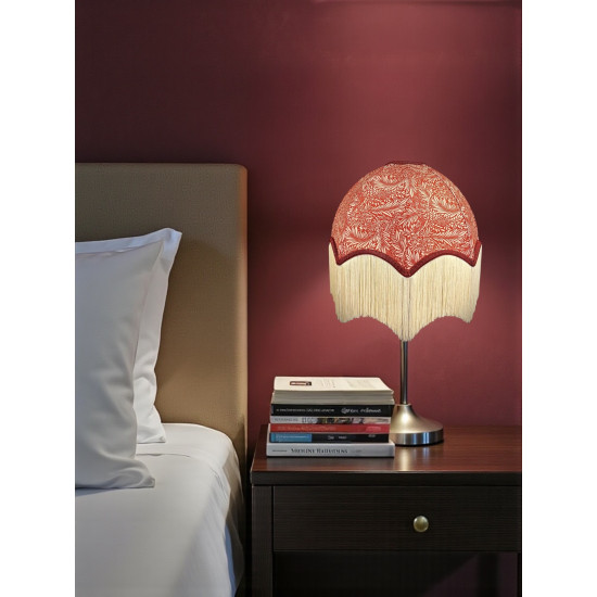 William Morris Larkspur Crimson Cream Parachute Dome Lampshade