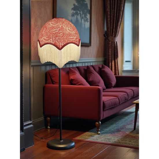 William Morris Larkspur Crimson Cream Parachute Dome Lampshade