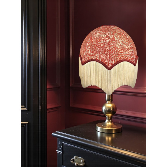 William Morris Larkspur Crimson Cream Parachute Dome Lampshade