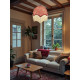 William Morris Larkspur Crimson Cream Parachute Dome Lampshade