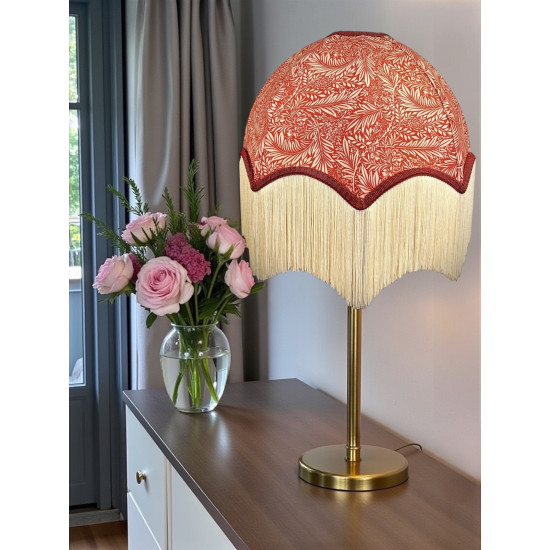 William Morris Larkspur Crimson Cream Parachute Dome Lampshade
