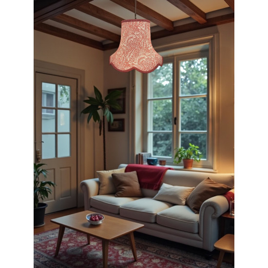 William Morris Larkspur Crimson Modern Lampshade