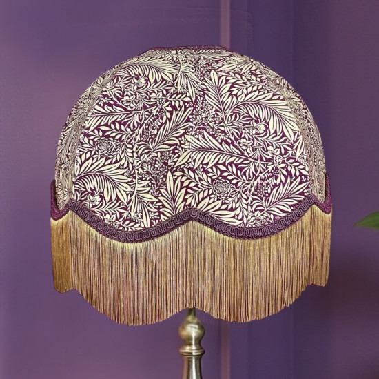 William Morris Larkspur Damson Purple Dome Lampshade