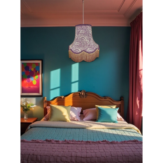 William Morris Larkspur Damson Purple Lampshade